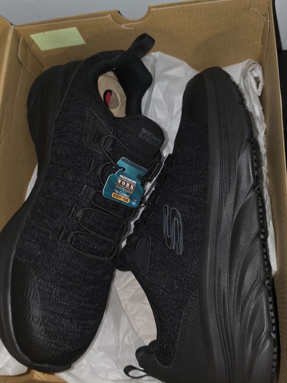 Skechers Men’s Black Slip-On Athletic Shoes
